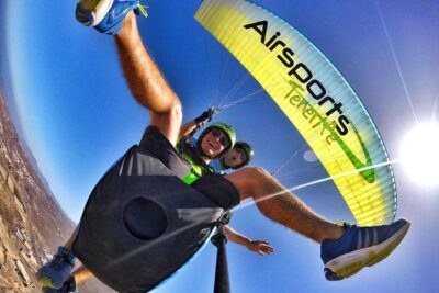BRONZE tandem paragliding flight in South Tenerife, free pick up