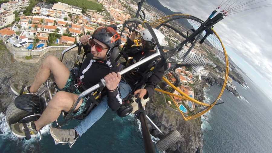 COAST: Fly over the coasts of Tenerife by Paratrike! (20min) - Helmet Comms and Harness Comfort: Safety Without the Lecture
