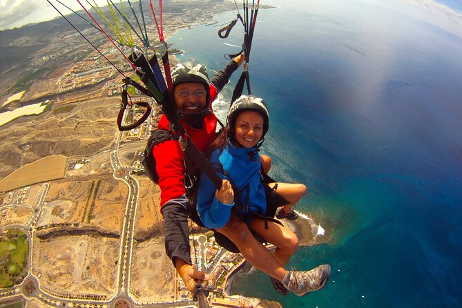 FlyTenerife Paragliding Flight - Getting set up: helmets, harnesses, and meeting pilots like Balta and Rodriguez