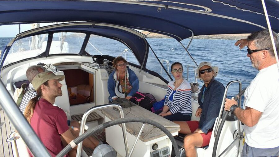 From Los Gigantes: Whale Watching Sailboat Cruise - The sailing hour: seeing the cliffs and the view of Teide