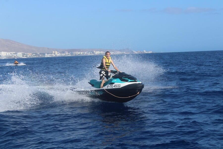 From Puerto Colon : 1 hour adrenaline JetSki tour - The Main Event on Las Americas: Rugged Cliffs and Open Water Runs