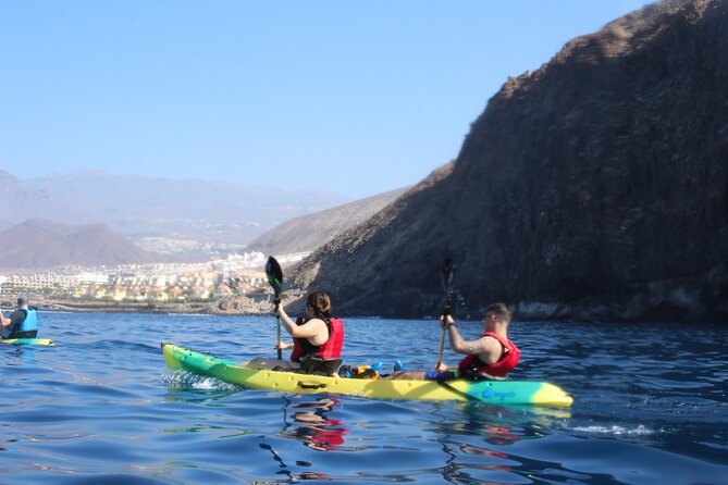 Kayak Route along the Volcanic Coast in Tenerife South with Snorkeling - Guides like Frank, Gaby, Daniel, Ciro, and David make the day