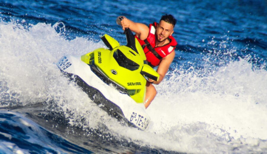 Las Galletas, Tenerife: Jet-ski Safari - The La Caleta break: photos, rest, and a swim stop