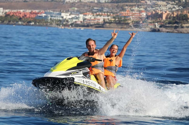 Puerto Colón: Tenerife Coast Jet Ski Tour with Photos - Safety briefing in Puerto Colón, and why the guides stay strict