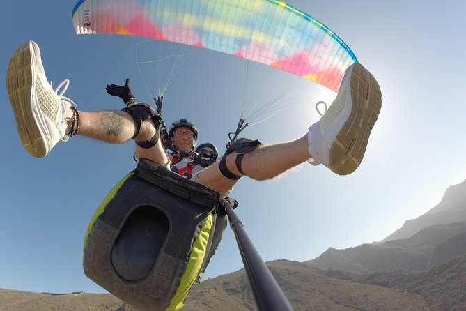 Tandem Paragliding Flight in South Tenerife - The Takeoff and the First Minutes in the Air