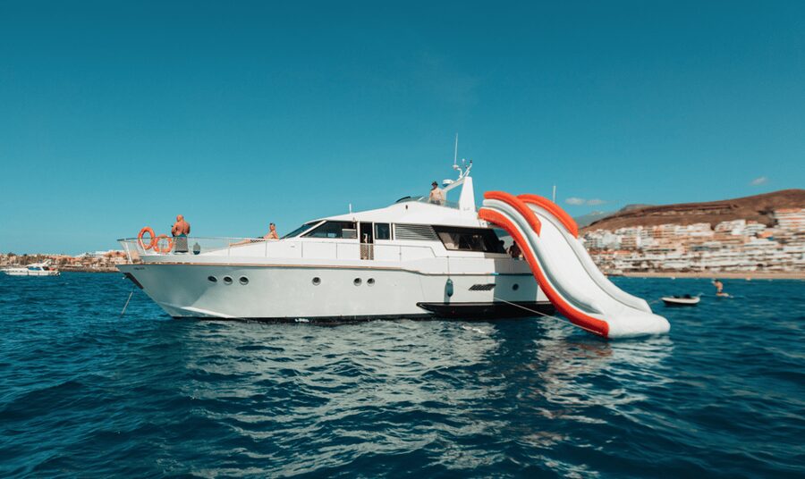 Tenerife: Fun Yacht Trip with Water Activities and Toys - Las Vistas near Los Cristianos: your swim-stop playground