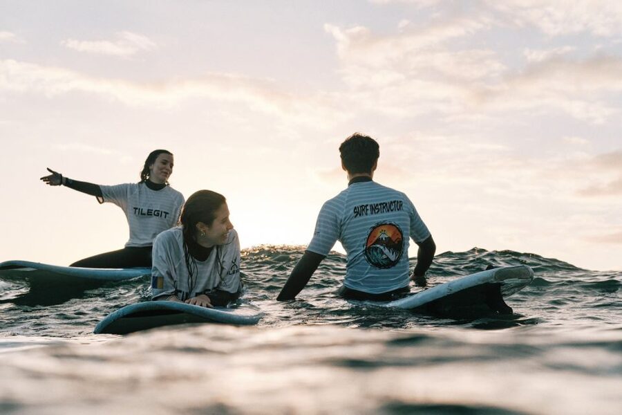 Tenerife: Group Surf Lesson catch your wave - Las Americas and the Tilegit Surf School setup