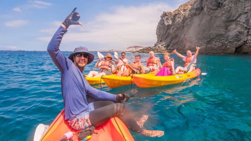 Tenerife: Kayak & Snorkeling Tour - Small Groups - The launch moment: shallow water, safety briefing, and coaching you can hear