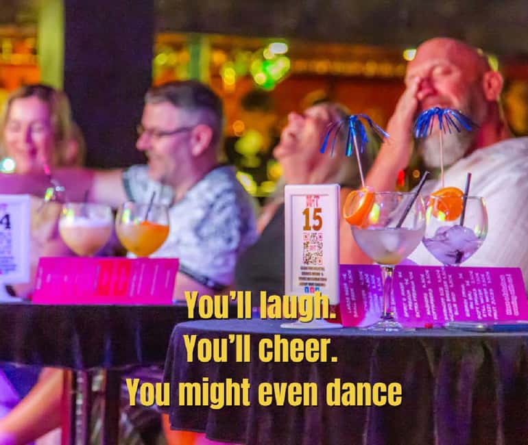 Tenerife: MHT - Music Hall Tavern Comedy Drag Dinner Show - Where You Sit Can Change Your View