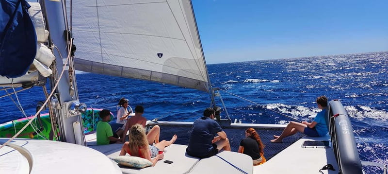 Tenerife: PRIVATE Catamaran cruise with Lunch and Drinks - Your swim-and-snorkel time is the main event